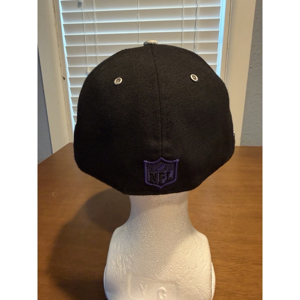 New Era 9FIFTY Baltimore Ravens 3D Liquid Chrome Logo Bill Hat Cap 7 1/4 - Picture 4 of 11